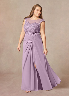 Azazie Libby Mother of the Bride Dresses Wisteria A-Line Scoop Sequins Chiffon Dress image9