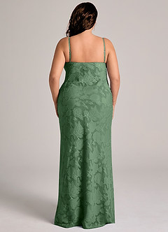 Azazie Tianna Robes de demoiselle d'honneur Robe Fourreau en Blumen-Burnout Dentelle Eucalyptus image9