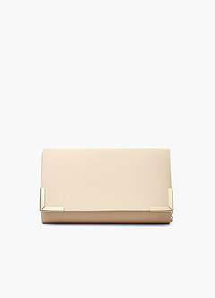 Matching Color Matte Satin Envelope Clutch Bag