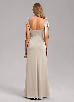 Azazie Frostine Bridesmaid Dresses Frost A-Line Bow Stretch Satin Dress image8