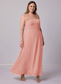 Barbie ♥ Azazie Bridesmaid Dresses Rosette A-Line Pleated Chiffon Dress image10