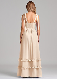 Azazie Anastacia 신부 들러리 드레스 A라인 스윗하트 네크라인 쉬폰 바닥 길이 드레스 image2