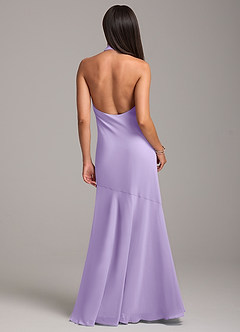 Azazie Lorena Bridesmaid Dresses Lilac Mermaid Pleated Chiffon Dress image7