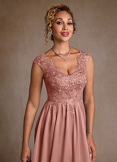 Azazie Amethyst Mère de la mariée Robes Robe Trapèze en Dentelle Rosette image6