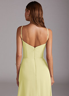 Azazie Marley Jurken voor bruidsmeisjes Converteerbaar Jurk van Chiffon met A-Lijn Off the Shoulder Citroensorbet image11