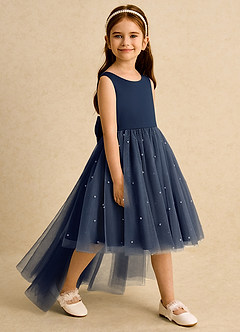 Azazie Bell Flower Girl Klänningar Klänning Balklänning i Tyll Rosett image2