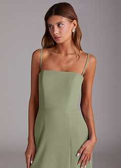 Azazie Wren Bridesmaid Dresses Pistachio A-Line Strapless Chiffon Dress image6