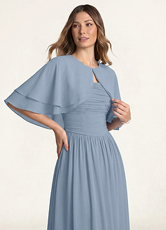front Azazie Sciarpa a doppio strato in chiffon in tinta
