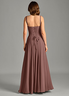 Azazie Evadina Suknie dla druhen Linia A Gorset Szyfon Do ziemi Sukienka image2