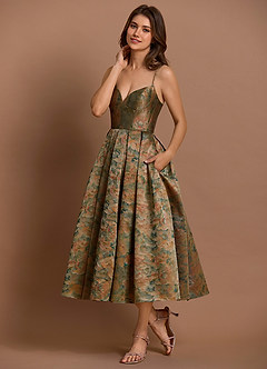 Calliope Vintage Teal Midi Dress image5