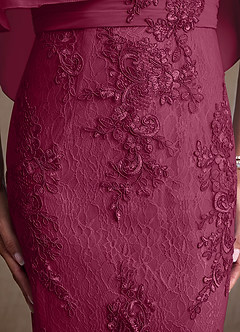 Azazie Amrita 신부의 어머니 드레스 인어 레이스 쉬폰 플로어 길이 드레스 image7