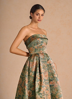 Céleste Vintage Teal Maxi Dress image5