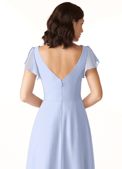Azazie Omari Bridesmaid Dresses Ice A-Line Chiffon Dress image6