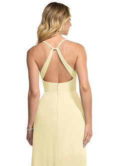 Azazie Davis Vestidos para Prova em Casa Vestido Buquê Floral Abstrato de Chiffon de Linha A com Plissado image6