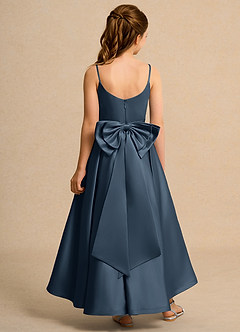 Azazie Sweets Junior Formal vestidos de niña de las flores Vestido de Neptuno de Satin Mate de Corte En A con Plisado image2