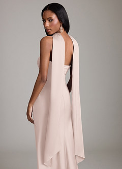 Azazie Saylor Brudtärnklänningar Klä av Sjöjungfru i Stretch Satin Axelbandslös Rodnande Rosa image7