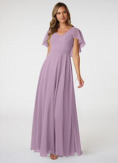 Azazie Jamie Bridesmaid Dresses Wisteria A-Line Chiffon Dress image1
