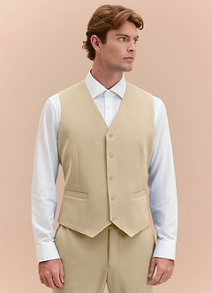 James Champagne Structured Stretch Suit Vest
