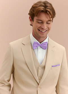 front Adjustable Stretch Satin Bow Tie