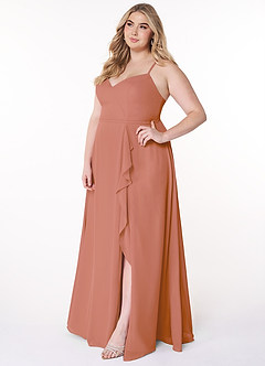 Azazie Naeem Bridesmaid Dresses MAI TAI A-Line V-Neck Ruffle Chiffon Dress image10
