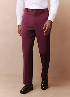 front James Burgundy Structured Stretch Dress Pants