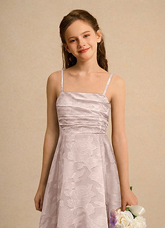 Azazie Pebbles Junior Formal Flower Girl Klänningar Klä A-Line i Blommig Utbrändhet Plisserad image2