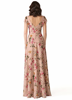 Azazie Omari Bridesmaid Dresses Rose Petal Floral A-Line Chiffon Dress image2