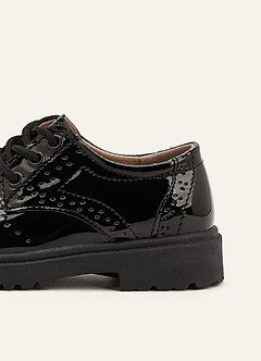 front Boys Wedding Brogue Patent Leather Shoes