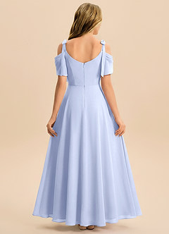 Azazie Giselle Junior A-Linie Schulterfrei Chiffon Kleid Eis image2
