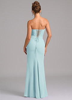 Azazie Sorrel Bridesmaid Dresses Sea Glass Mermaid Corset Chiffon Dress image2