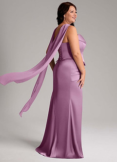 Azazie Sorrel Bridesmaid Dresses Wisteria Mermaid Strapless Stretch Satin Convertible Dress image11