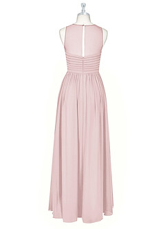 Azazie Nina Bridesmaid Dresses Blushing Pink A-Line Pleated Chiffon Dress image7