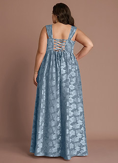 Hazel Dusty Blue Pleated Maxi Dress image10