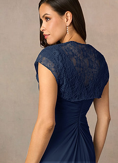 front Azazie Lucinda Lace Wrap