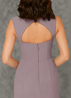 Azazie Flori Bridesmaid Dresses Dusk Sheath Square Neckline Chiffon Dress image3