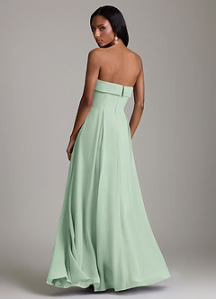 Azazie Lucienne Vestidos de damas de honor Vestido de Agave de Gasa de Corte en A Convertible con Sin tirantes image2