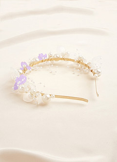 front Pearl Floral Headband