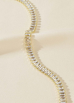 front Colored Zircon Tennis Bracelet