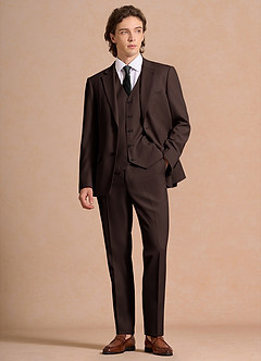 front James Ganache Structured Stretch Dress Pants