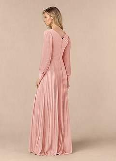 Azazie Zina Mother of the Bride Dresses Rosette A-Line Pleated Chiffon Dress image3