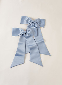 front Matching Color Bow Hair Clip Set