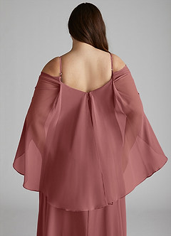 Azazie Cienna Bridesmaid Dresses Amethyst A-Line Off the Shoulder Chiffon Dress image12