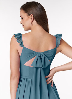 Azazie Metz At-home Try On Dresses Agave A-Line Sweetheart Ruched Chiffon Dress image6