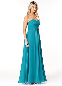 Azazie Yazmin Bridesmaid Dresses Jade A-Line Sweetheart Neckline Chiffon Convertible Dress image5