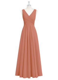 Azazie Flora Bridesmaid Dresses MAI TAI A-Line Pleated Chiffon Dress image7