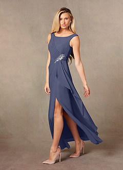 Azazie Yarrow Mother of the Bride Dresses Stormy A-Line Pleated Chiffon Dress image5