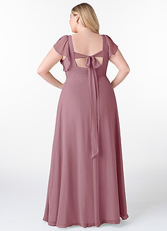 Azazie Syenna Bridesmaid Dresses Vintage Mauve A-Line Ruched Chiffon Dress image7