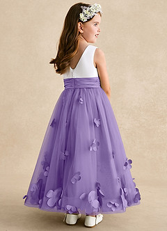 Azazie Vi Flower Girl Dresses Tahiti A-Line Sleeveless Tulle Dress image4
