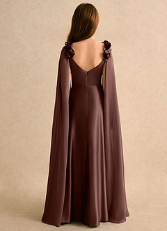 Azazie Rosita Girls Formal Flower Girl Klänningar Klä A-Line i Stretch Satin Plisserad image2