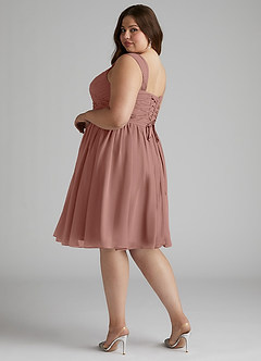 Azazie Angie Bridesmaid Dresses Cedar Rose A-Line Corset Chiffon Dress image12
